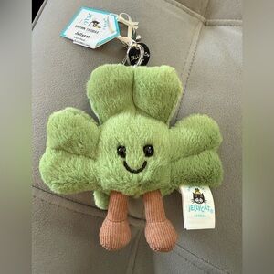 NWT Jellycat Shamrock Bag Charm